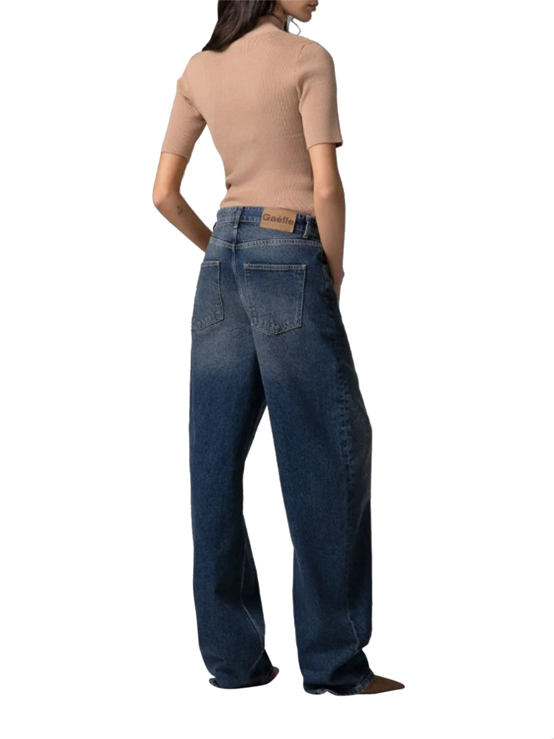 Gaelle Paris Jeans Gaelle Paris Con Salpa Logata Sul Retro Denim DENIM