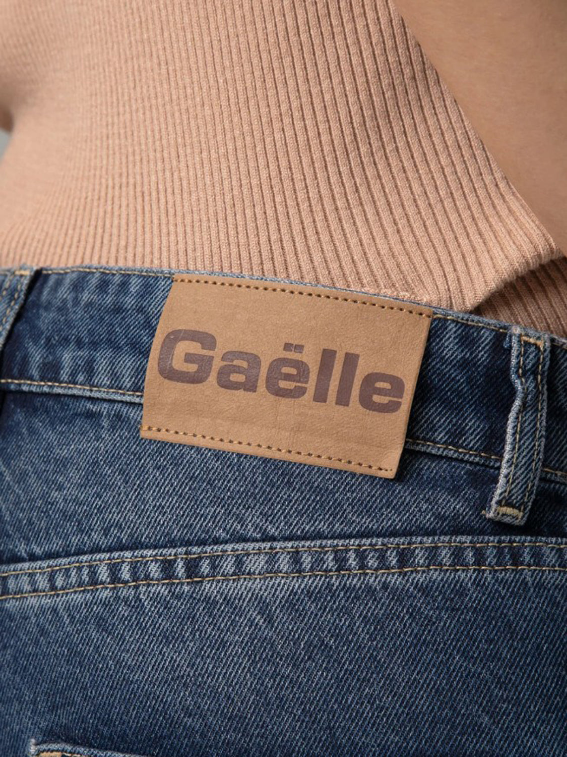 Gaelle Paris Jeans Gaelle Paris Con Salpa Logata Sul Retro Denim DENIM