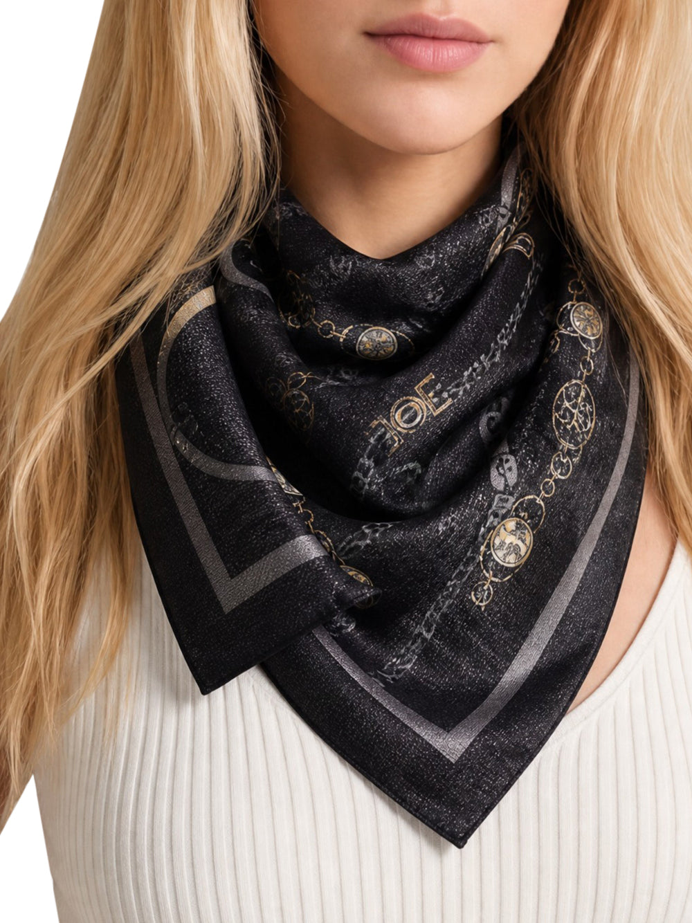 GUESS 1 USCITA Guess Sciarpa Printed 70X180 - Nero BLACK