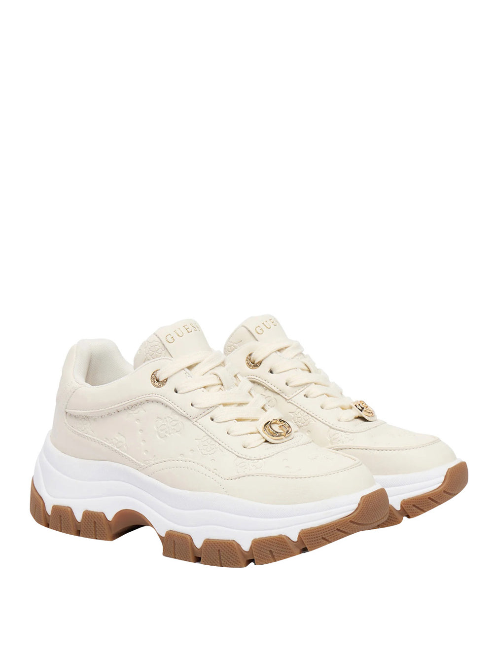 GUESS 1 USCITA Guess Sneakers Runner Berrett 4G Logo Peony - Cream CREAM