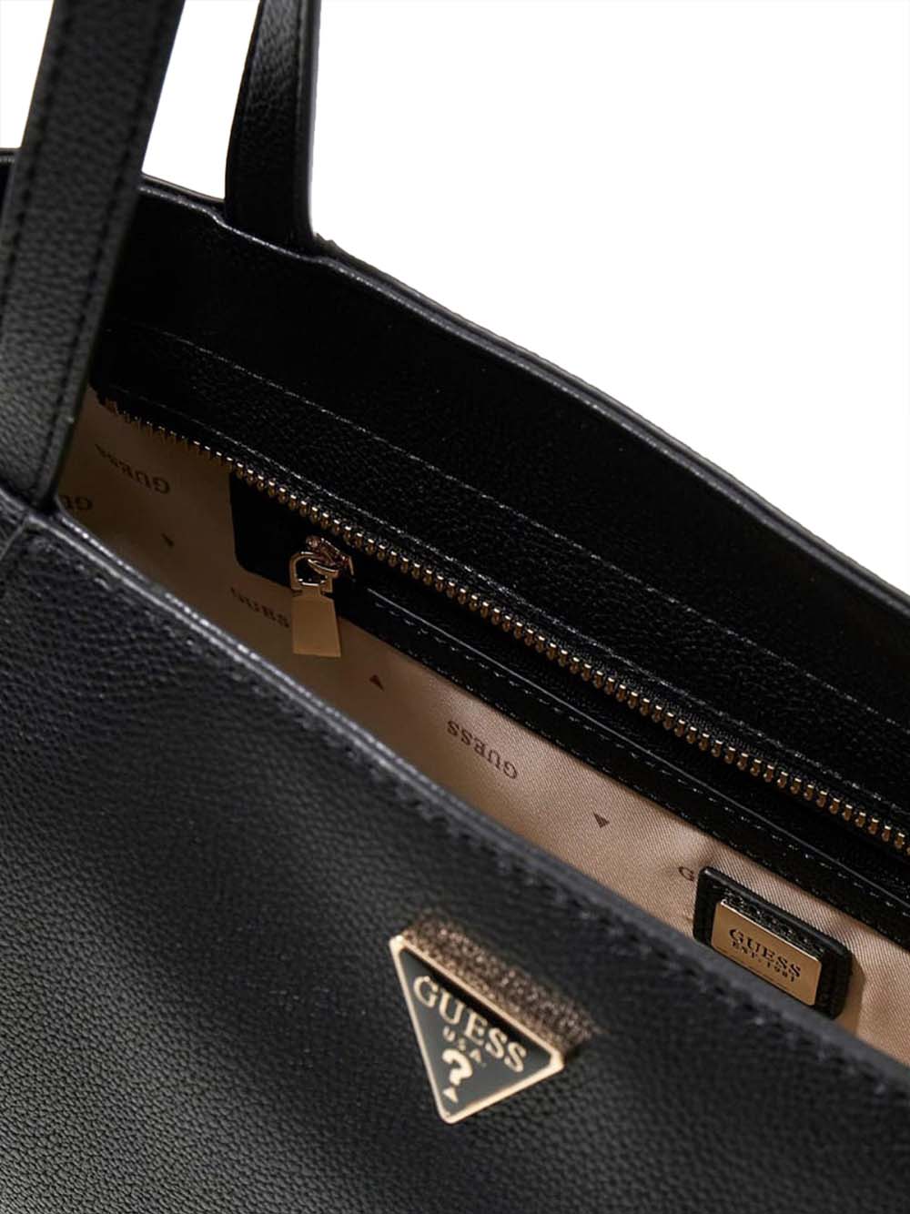 GUESS 1 USCITA Guess Borsa A Spalla Devon Satchel - Nero BLACK