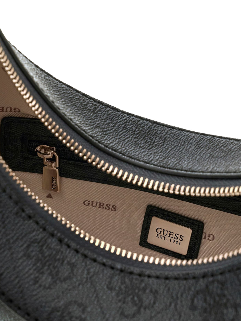 GUESS 1 USCITA Guess Borsa A Mano Lindsey Coal Coal Logo