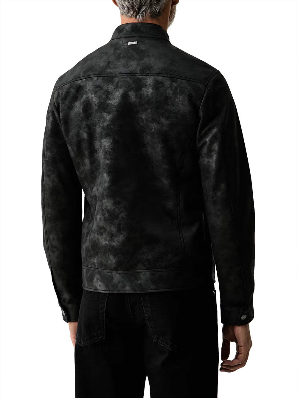 GUESS 1 USCITA Guess Giacca Biker Harrington - Nero Black Cloudy Grey+Bl