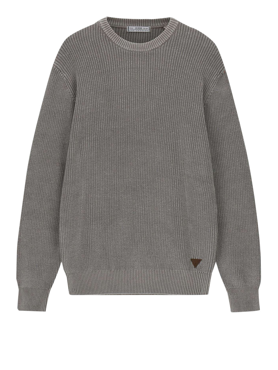 GUESS 1 USCITA Maglione Guess Manny Cn English Rib Washed Sw - Grigio Grigio/beige