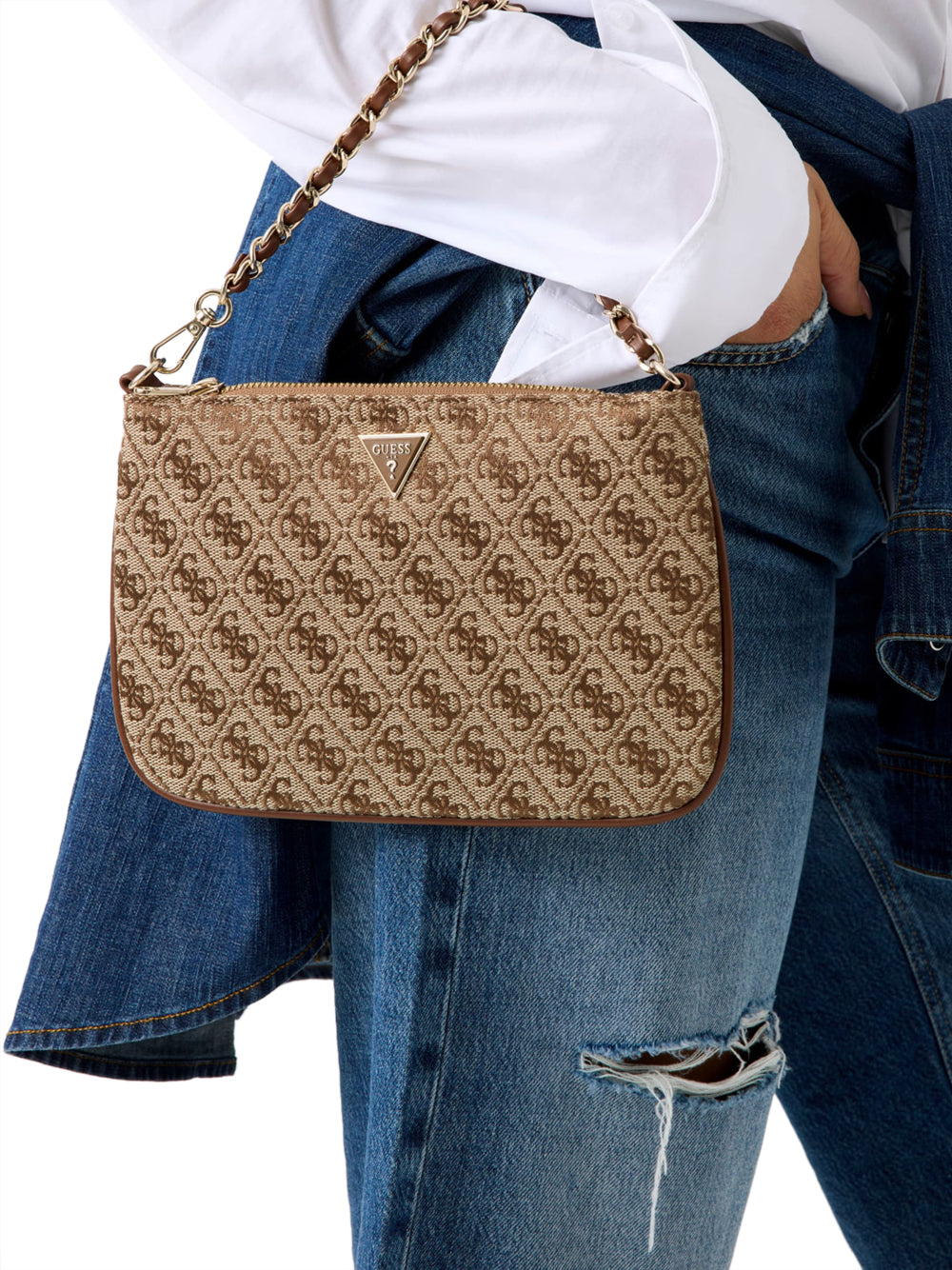 GUESS 1 USCITA Guess Pochette Con Logo - Beige Beige