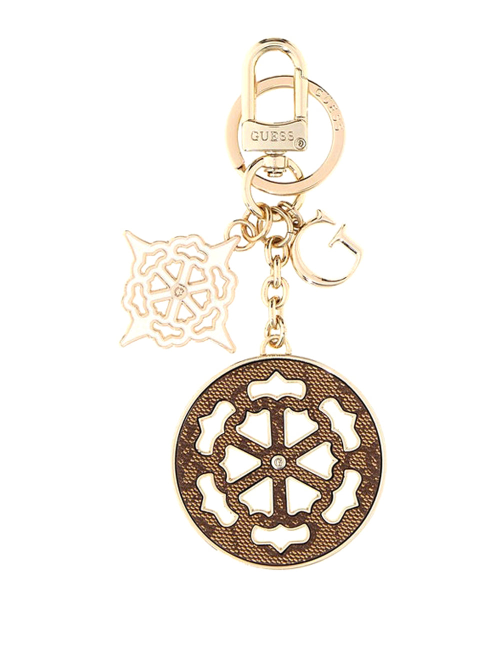 GUESS 1 USCITA Guess Portachiavi Ella Logo - Beige Beige