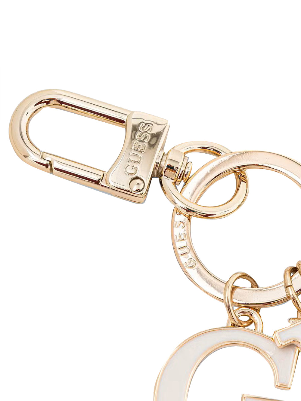 GUESS 1 USCITA Guess Portachiavi Logo - Bianco Off White