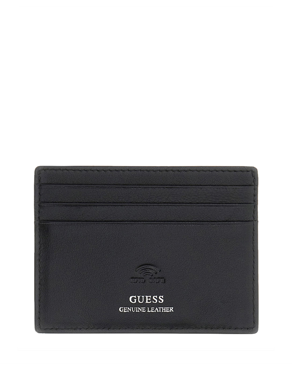 GUESS 1 USCITA Guess Porta Carte In Vera Pelle Boston - Nero BLACK