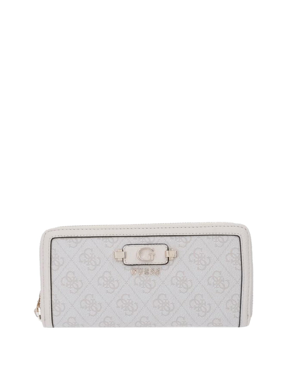GUESS 1 USCITA Guess Portafoglio Lindsey Slg Large Zip Around - Bone Bone Logo