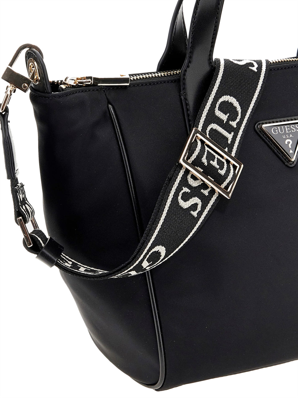 GUESS 1 USCITA Guess Borsa A Mano Follie Tracolla Logata - Nero BLACK
