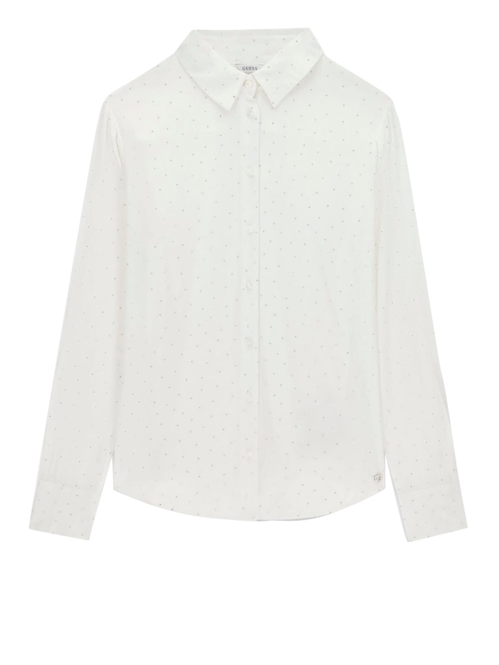 GUESS 1 USCITA Guess Camicia Borchiata Lucia Relaxed Hotfix Bianco Pure white