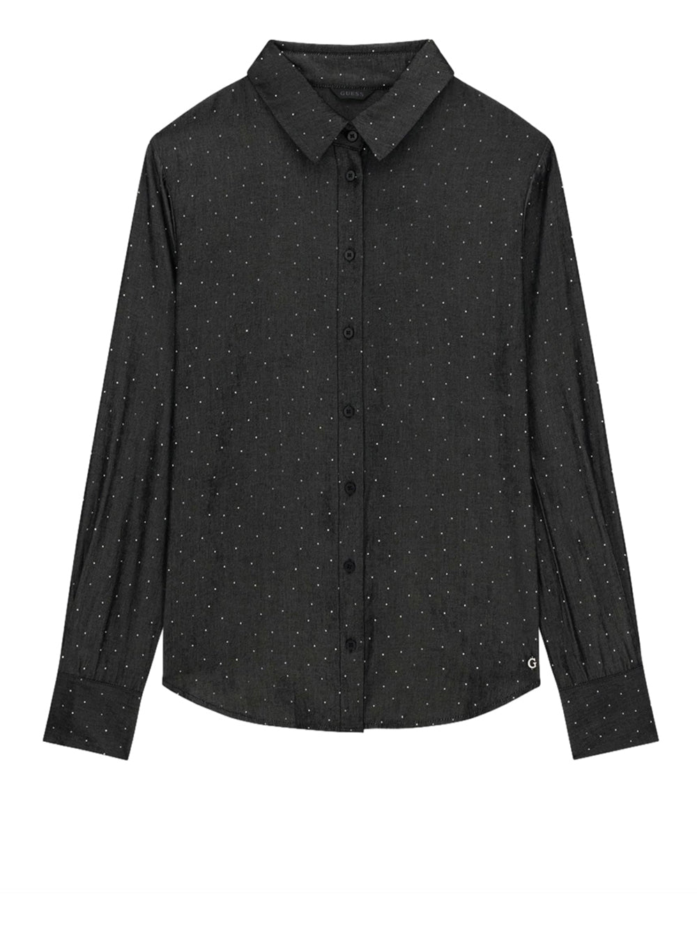 GUESS 1 USCITA Guess Camicia Borchiata Lucia Relaxed Hotfix Nero Jet Black A996