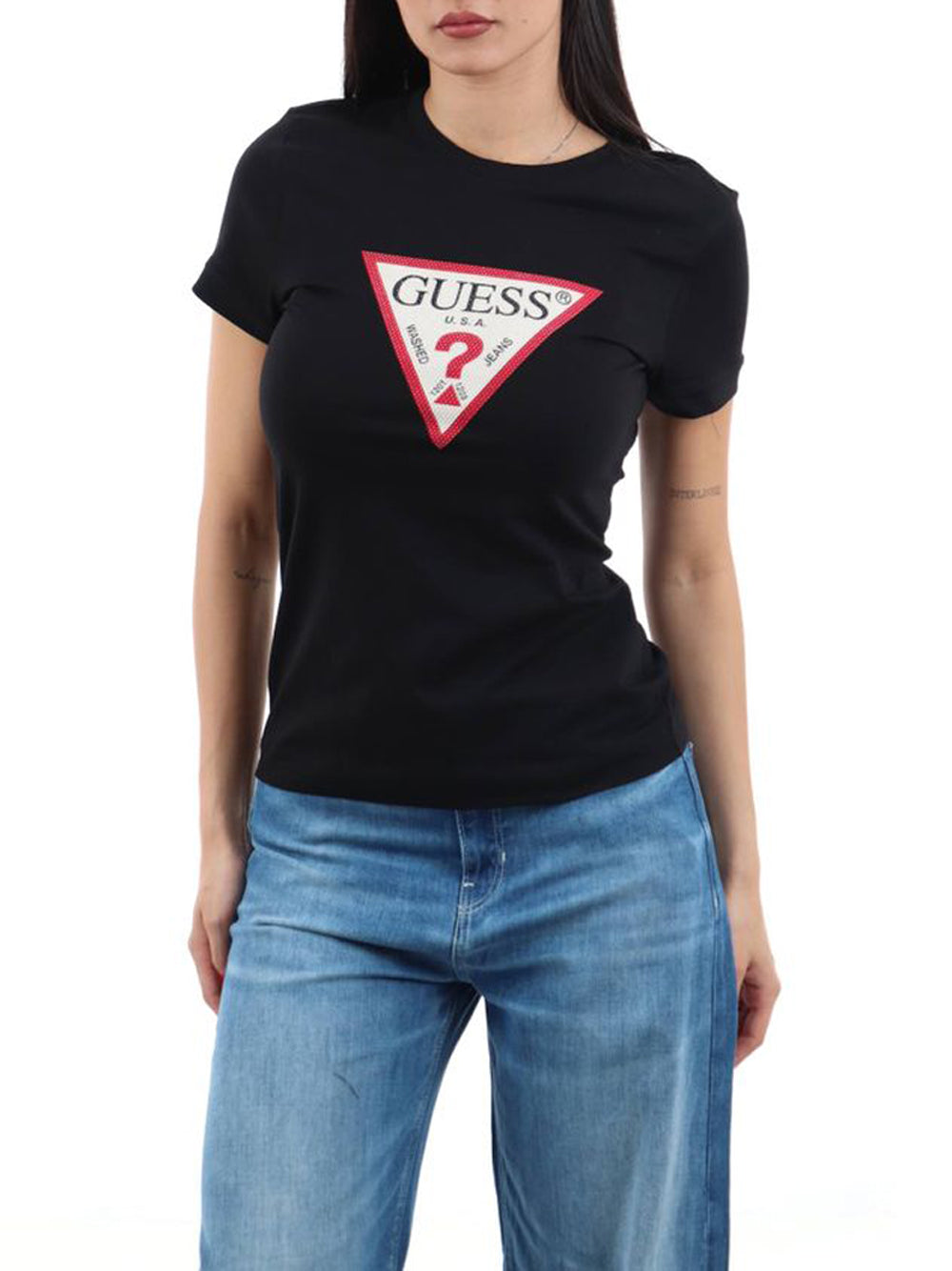 GUESS 1 USCITA Guess T-Shirt Original Hotfix Tee - Nero Jet Black A996