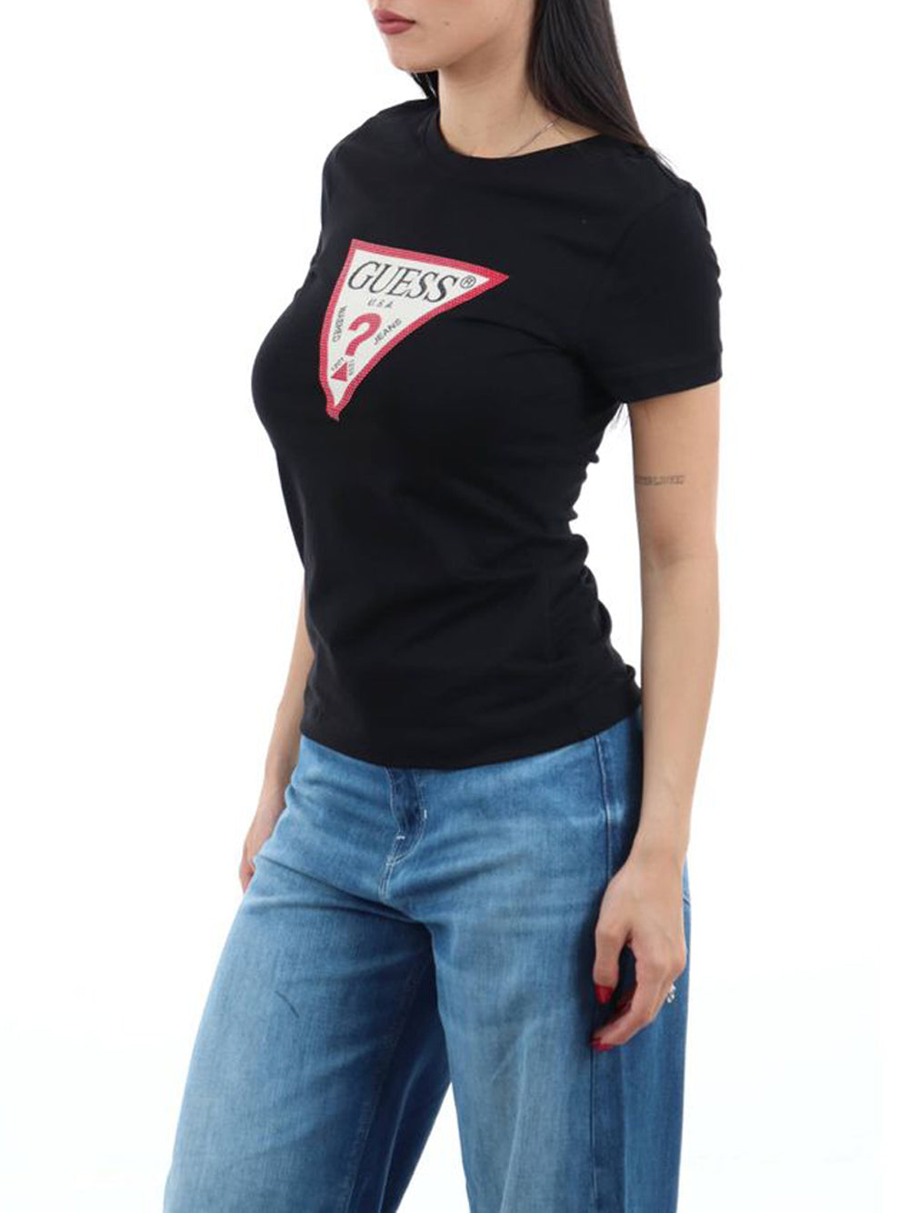 GUESS 1 USCITA Guess T-Shirt Original Hotfix Tee - Nero Jet Black A996