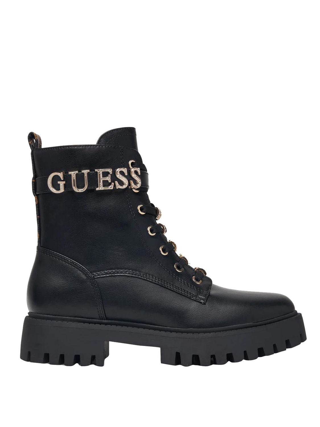 Guess Anfibi in Ecopelle Ficki Guess - Nero/Marrone Black Brown