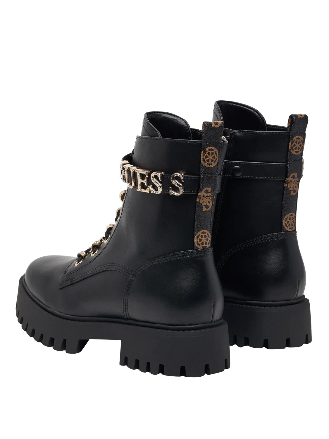 Guess Anfibi in Ecopelle Ficki Guess - Nero/Marrone Black Brown