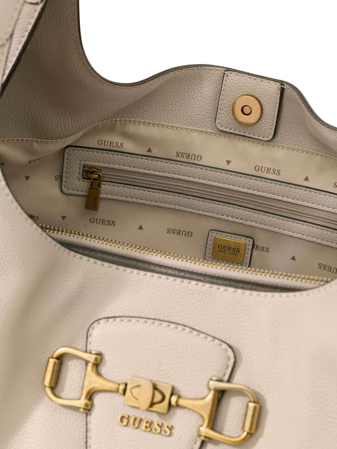 GUESS 2 USCITA Borsa A Mano Guess Sunset Hobo -Bianco BONE