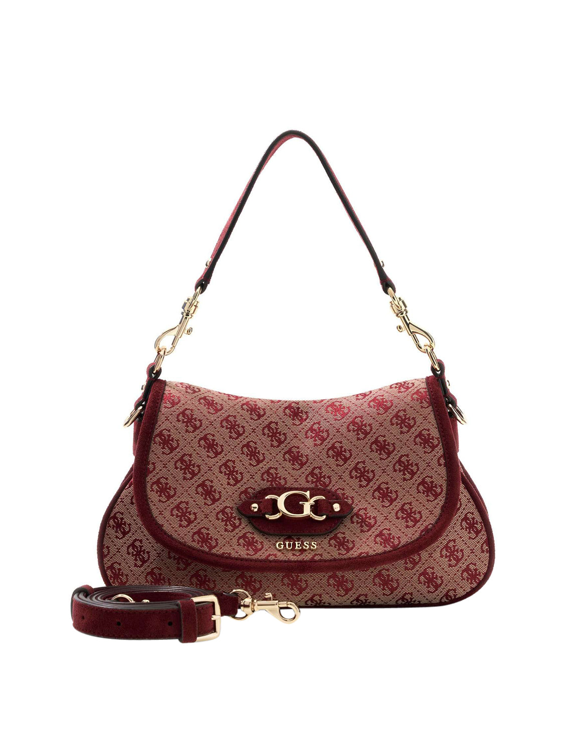 GUESS 2 USCITA Borsa a Tracolla Samantha Flap Guess - Bordeaux BORDEAUX