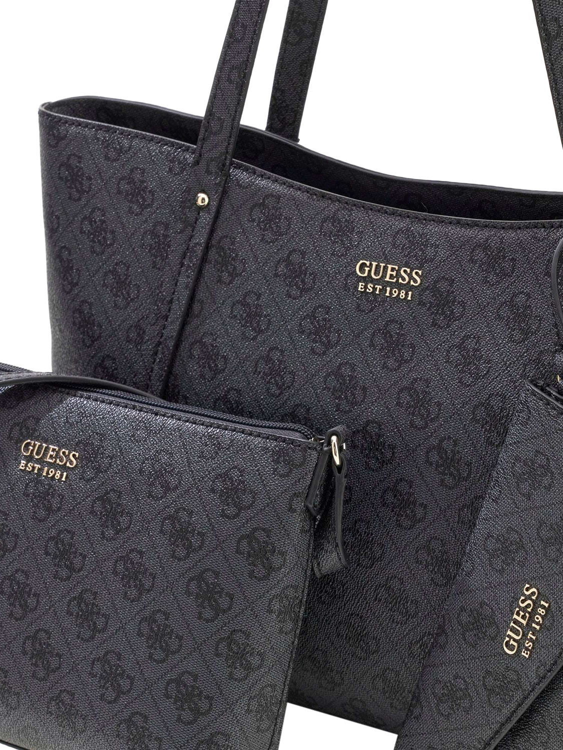 GUESS 2 USCITA Borsa a Mano Guess Brenton - Nero Nero