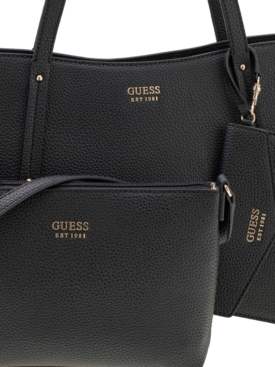 GUESS 2 USCITA Borsa a Mano Guess Brenton - Nero BLACK