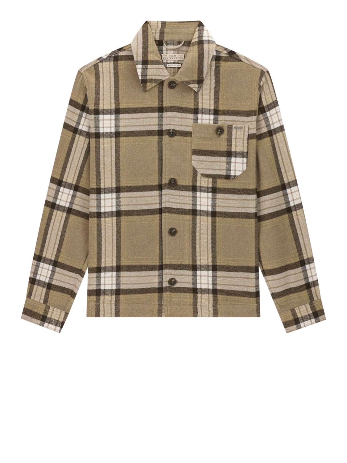 GUESS 2 USCITA Guess Camicia Flannel Beige Yd Diagonal Melange