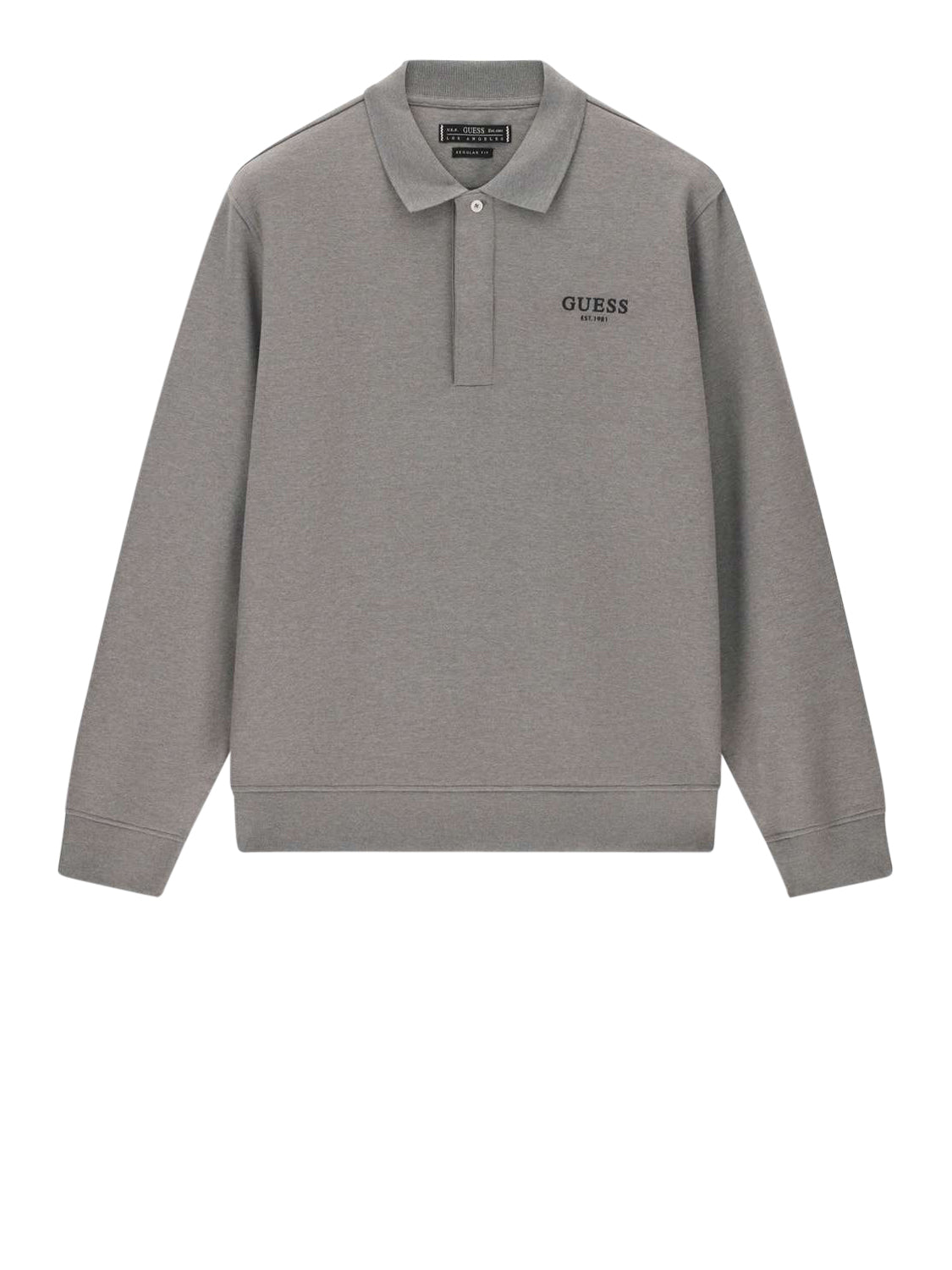 GUESS 2 USCITA Guess Polo Ls Polo Sweatshirt - Grigio Deep Rain Cloud Heat