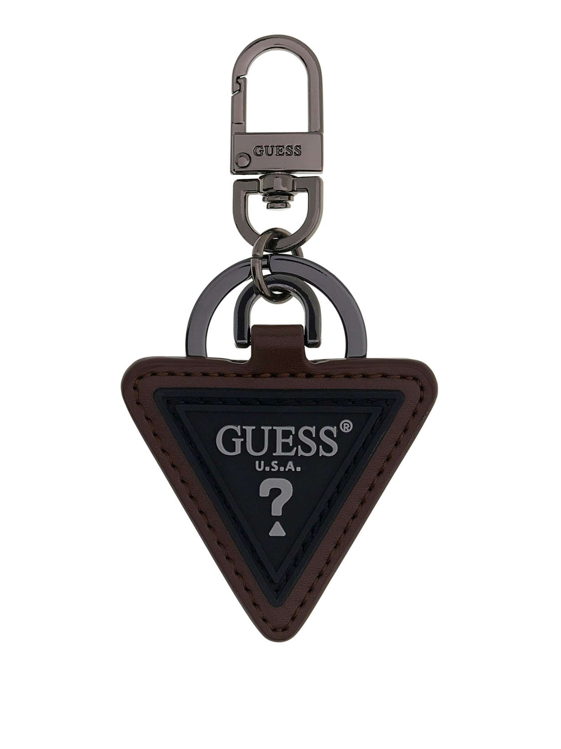 GUESS 2 USCITA Portachiavi Guess Con Logo Grigio Scuro Dark Oak/Grey