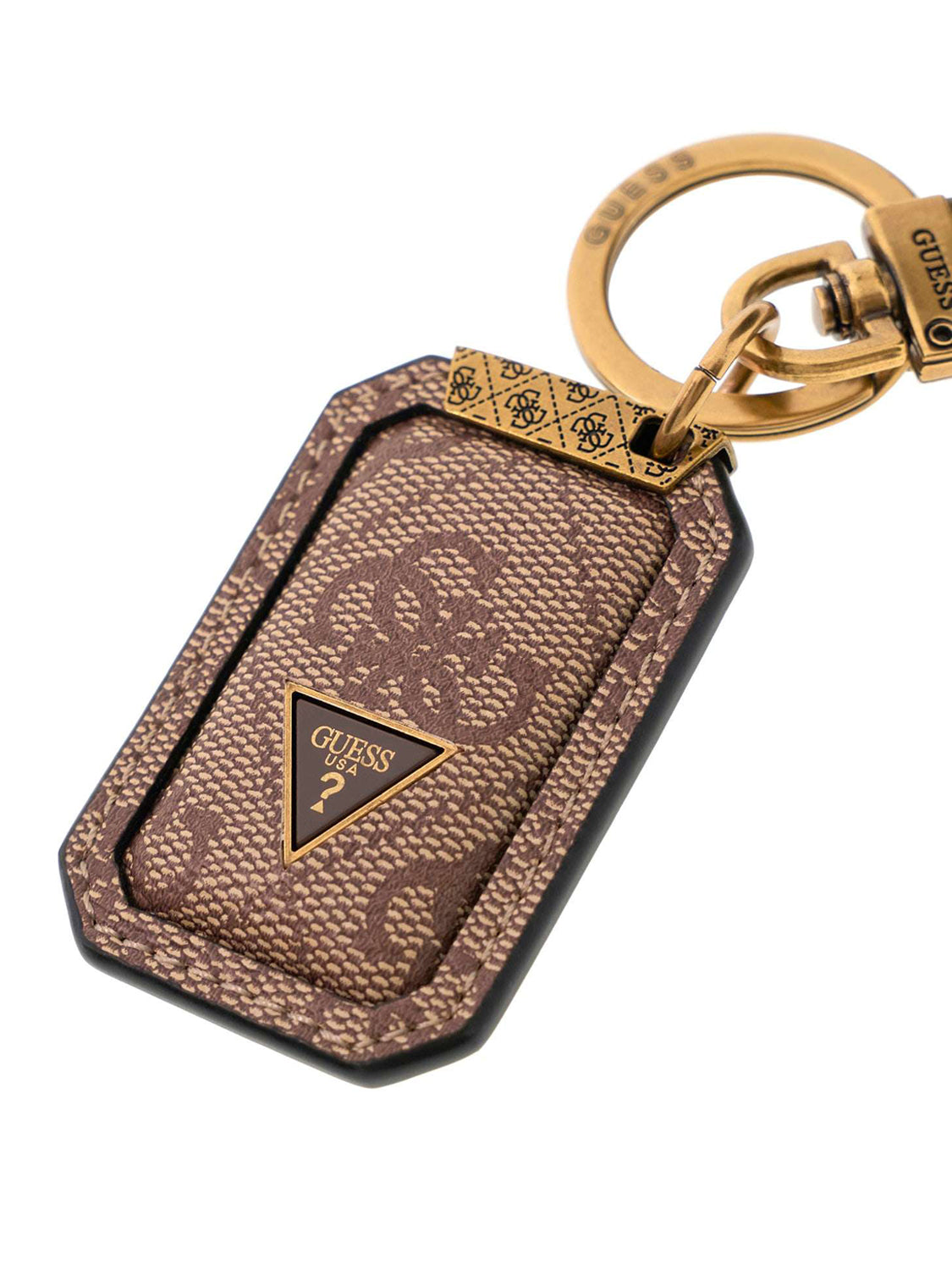 GUESS 2 USCITA Portachiavi Guess Plate Beige Beige/Brown