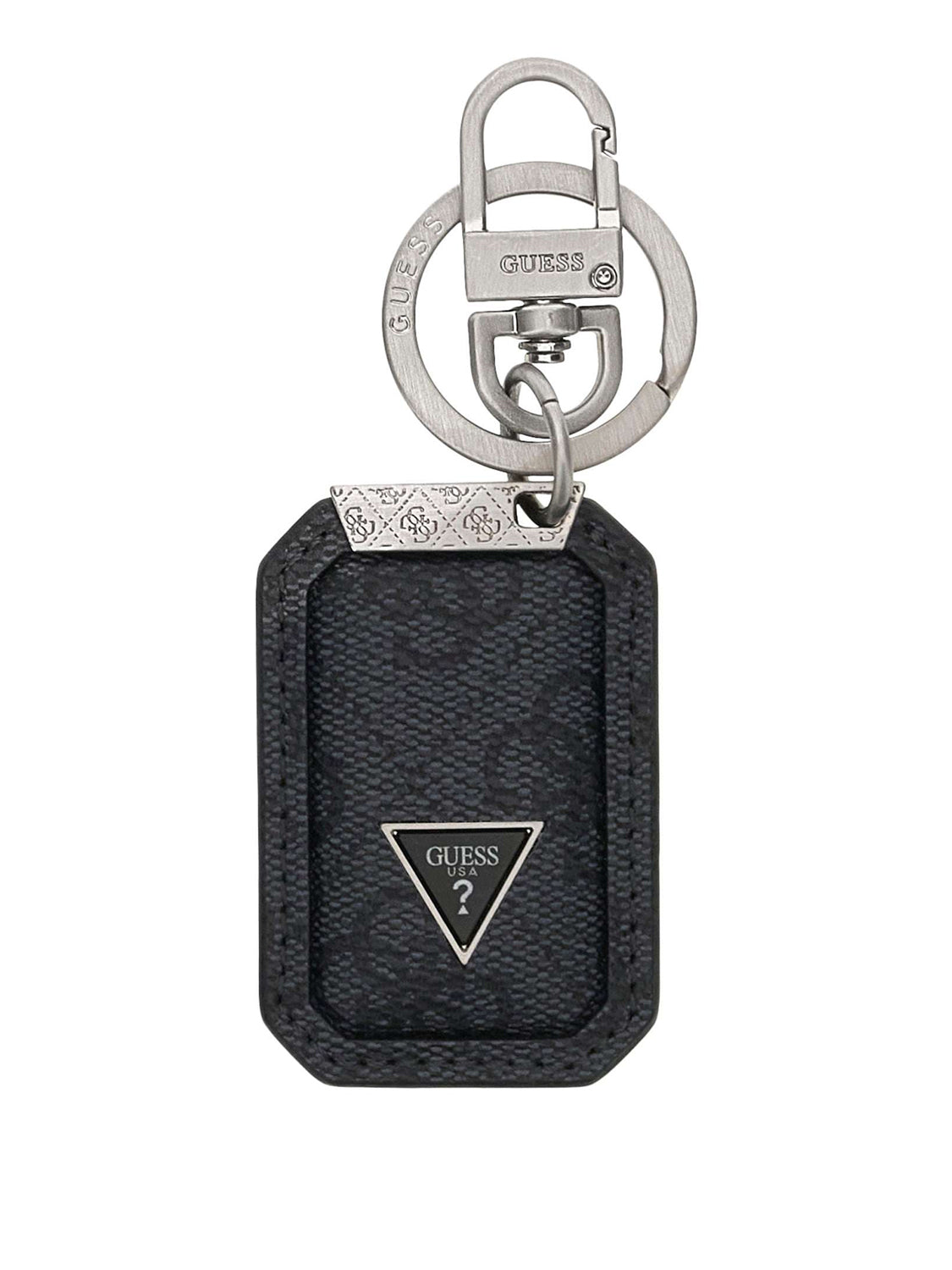 GUESS 2 USCITA Portachiavi Guess Plate Nero BLACK