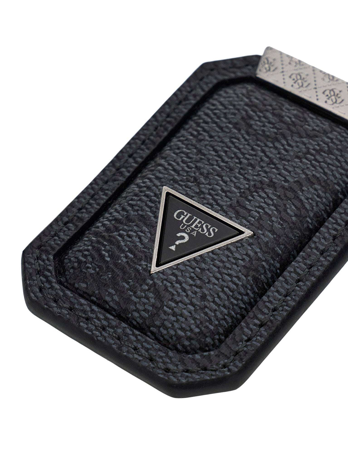 GUESS 2 USCITA Portachiavi Guess Plate Nero BLACK