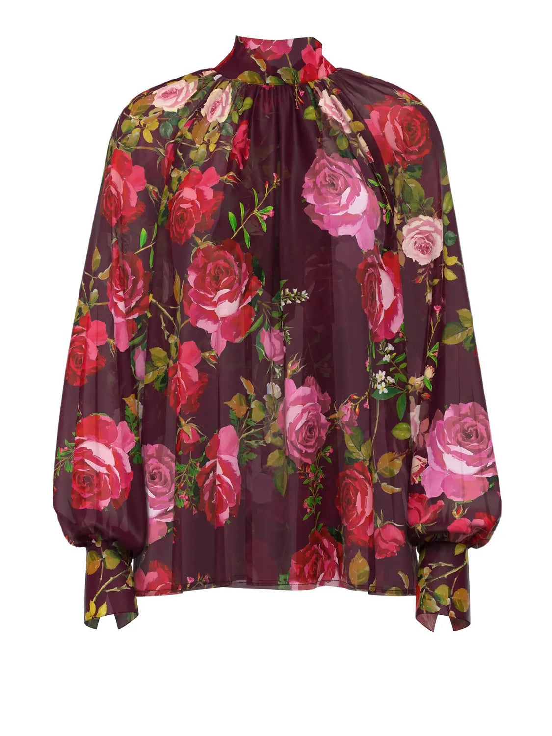 Guess Blusa Ls Audrine Bow Guess - Tapestry Pink Bouque Tapestry Pink Bouque