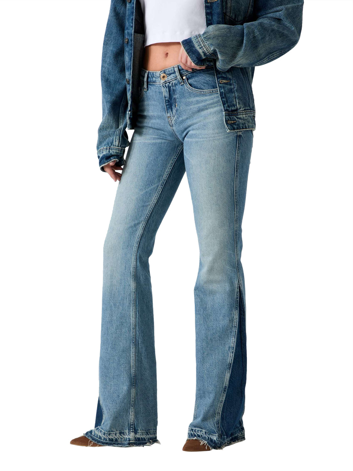 GUESS 2 USCITA Jeans Guess Beverly Panel Denim Fireside Mid