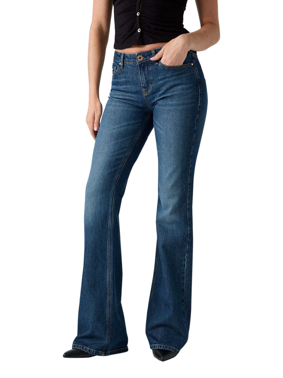 GUESS 2 USCITA Guess Jeans Beverly Low Rise Denim Fireside Dark