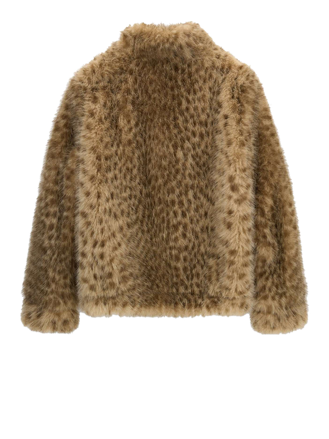 Guess Giacca New Luna Faux Animalier Lynx Spot Fur Print