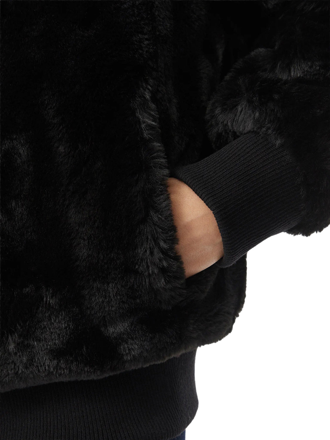 GUESS 2 USCITA Giacca New Lucrezia Faux Fur Logo Jac Guess - Nero Nero
