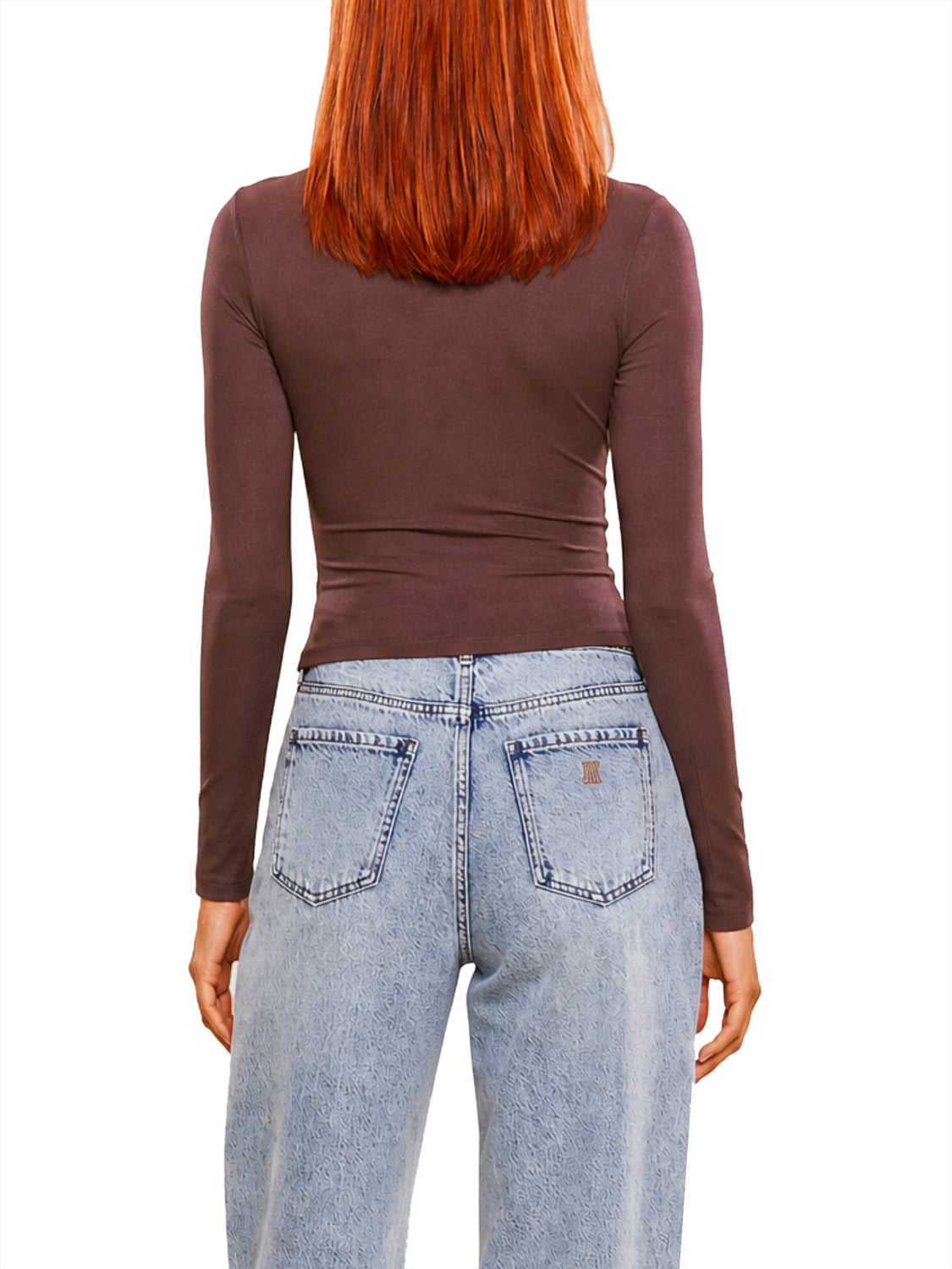 GUESS ATHLEISURE 1 USCITA Guess Top Logo Frontale Cherry Brown Cherry Brown