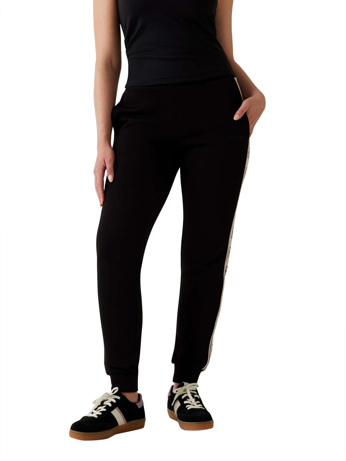 GUESS ATHLEISURE 2 USCITA Guess Pantalone Tuta Britney - Nero Jet Black A996
