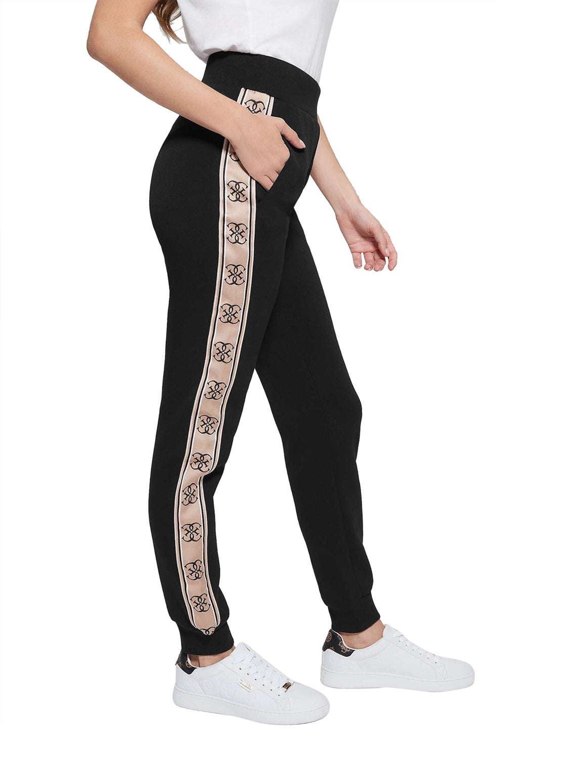 GUESS ATHLEISURE 2 USCITA Guess Pantalone Tuta Britney - Nero Jet Black A996