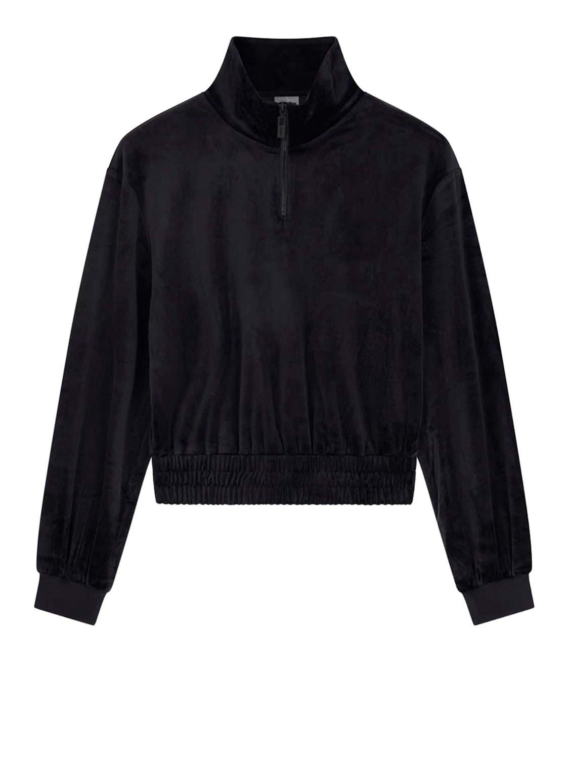 GUESS ATHLEISURE 2 USCITA Guess Felpa Amalia Half Zip High Neck - Nero Jet Black A996