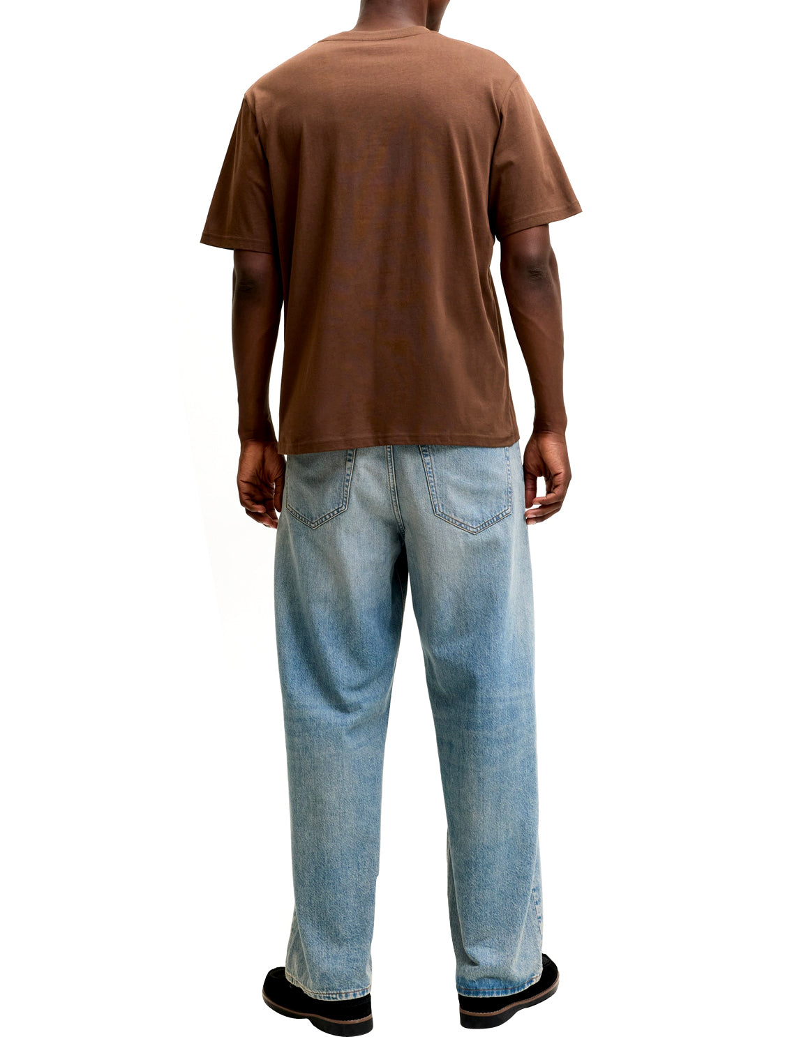 JACK&JONES ESSENTIALS T-Shirt Jack&Jones Logo Frontale Marrone BROWN