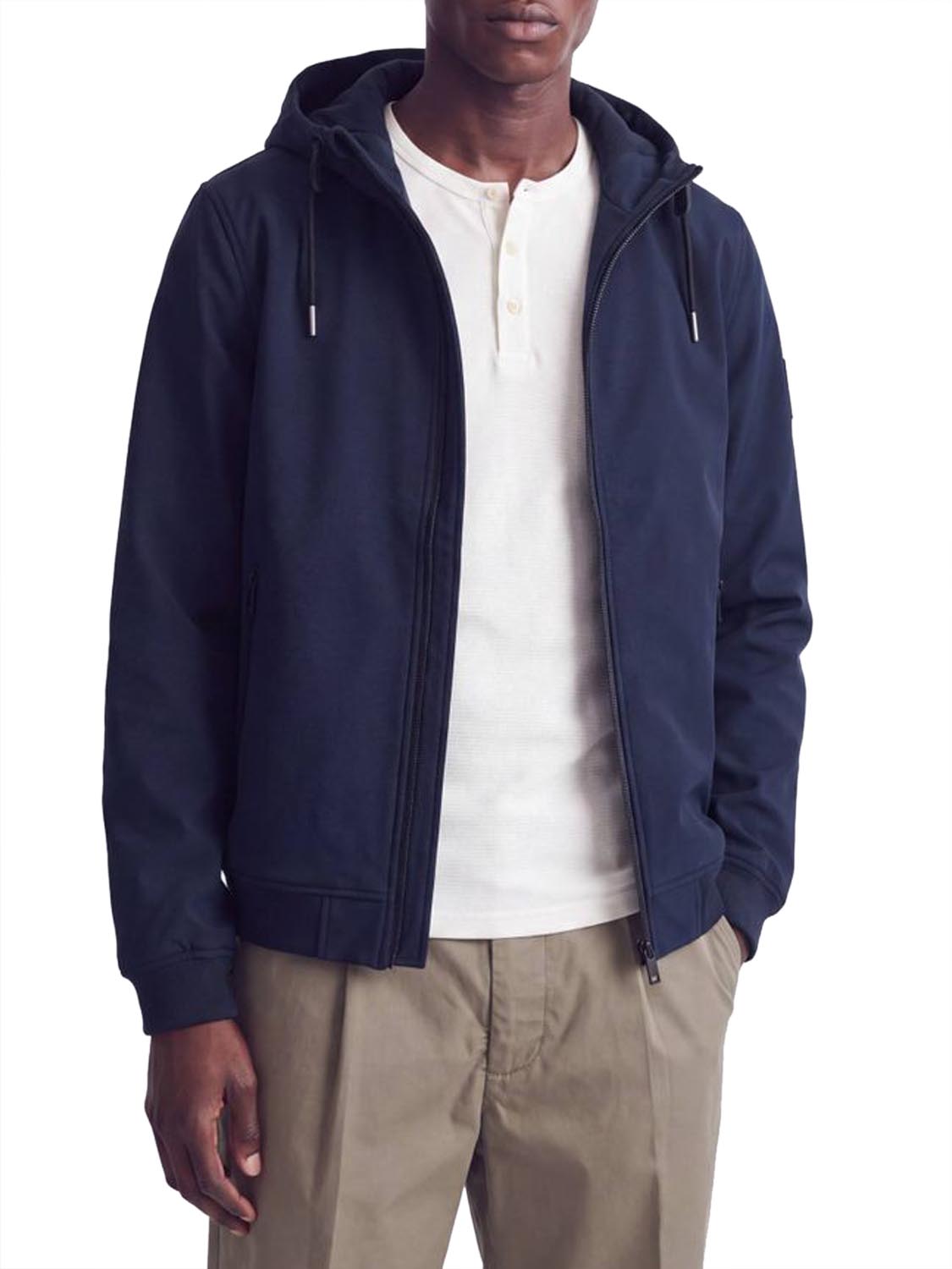 Jack&Jones Giacca Softshell con Cappuccio Jack & Jones - Blu Navy BLUE