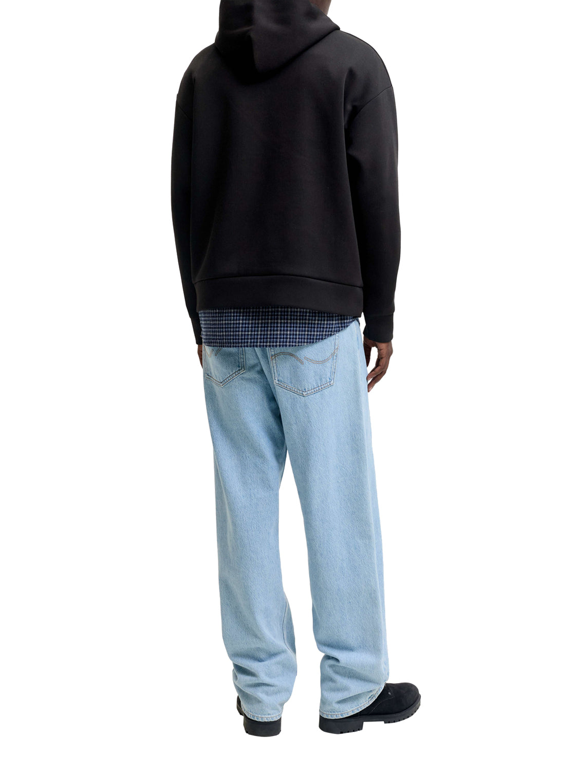 JACK&JONES ESSENTIALS Jack&Jones Felpa Tinta Unita Nero BLACK