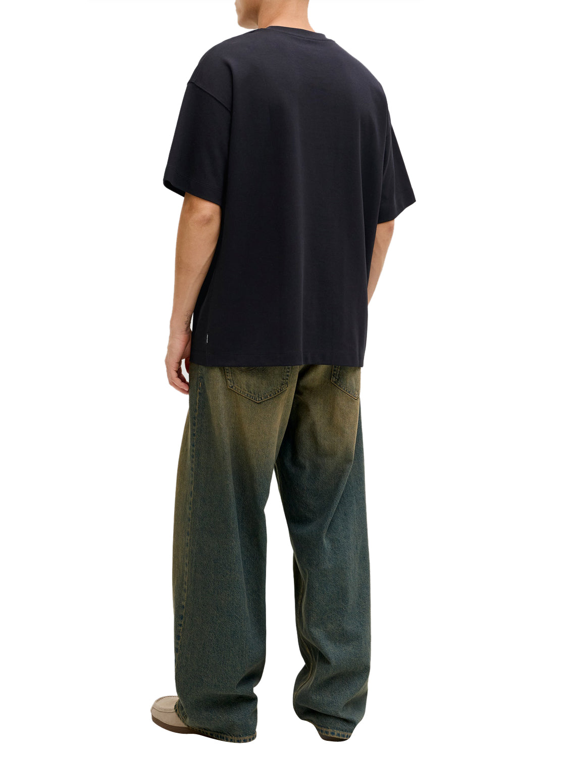 JACK&JONES ESSENTIALS Jack&Jones T-Shirt Tinta Unita Nero BLACK