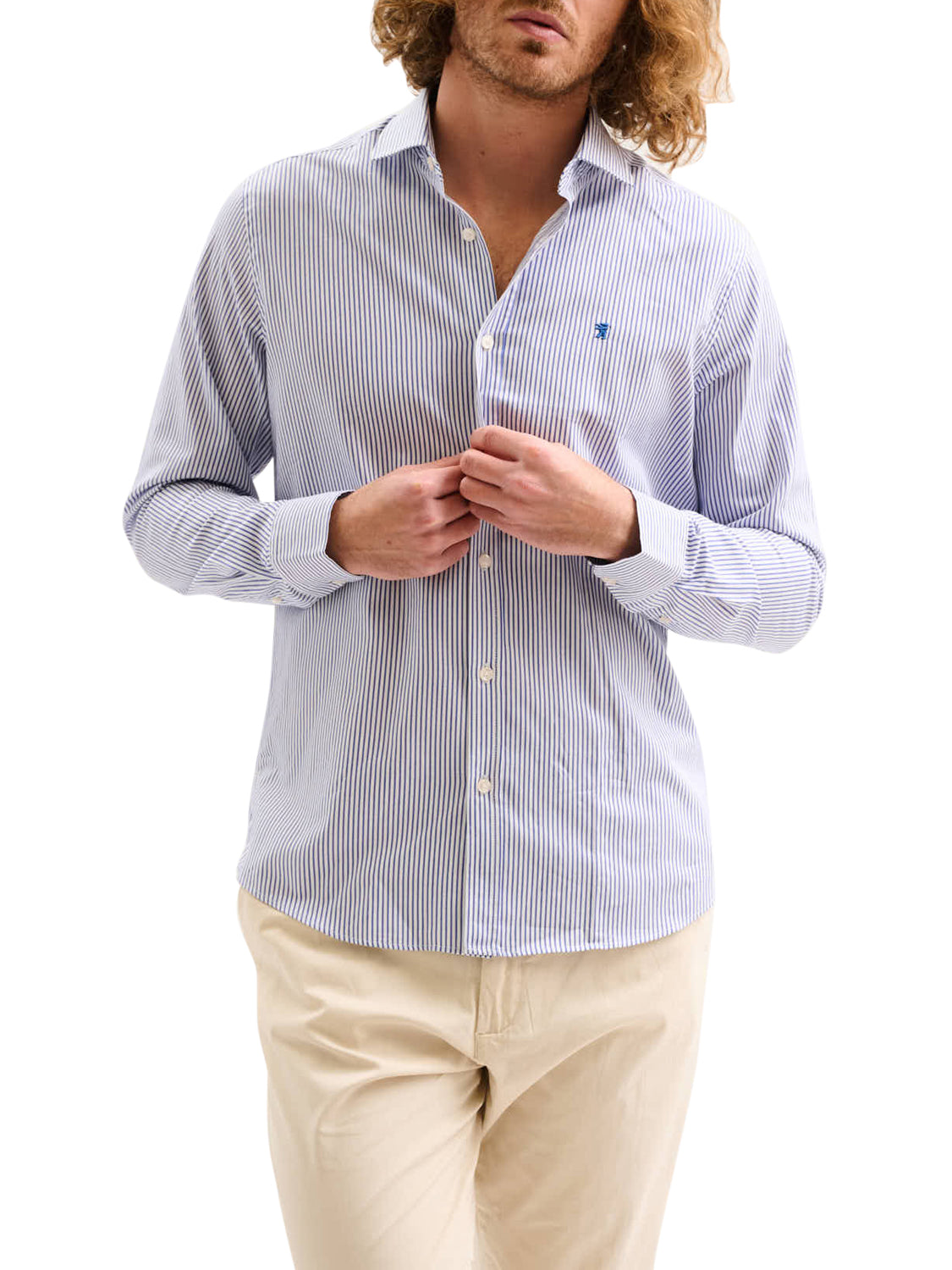 JAGGY Camicia Classica KINGSTON NOOS/365 Jaggy - Blu White/Dusk Blue