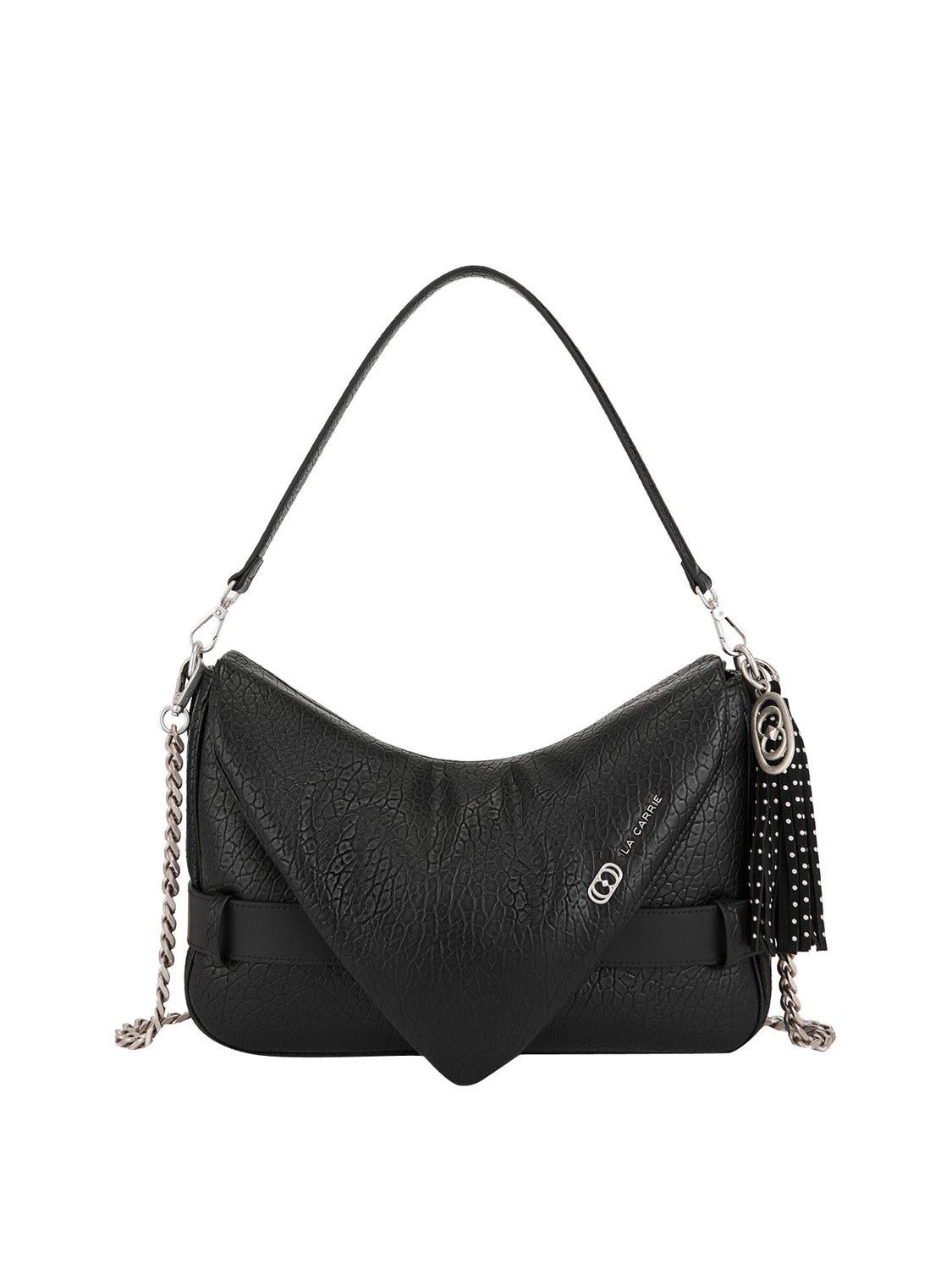 LA CARRIE Borsa Belty Baguette Bull Leather La Carrie - Nero BLACK