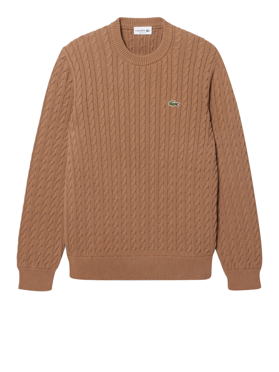 LACOSTE Lacoste Maglione Logo Iconico Frontale Marrone Chiaro Marrone chiaro
