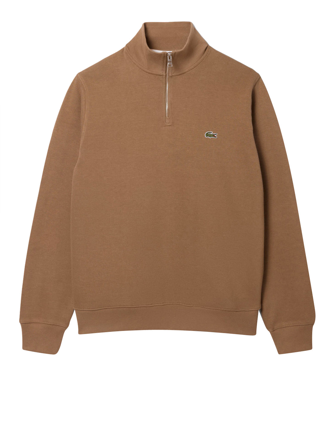 LACOSTE Lacoste Felpa Interlock A Collo Alto Con Zip - Marrone Marrone