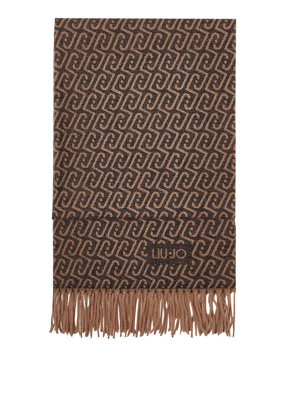 LIU JO SOFT1 Sciarpa Con Logo Monogram Liu Jo - Nero BLACK
