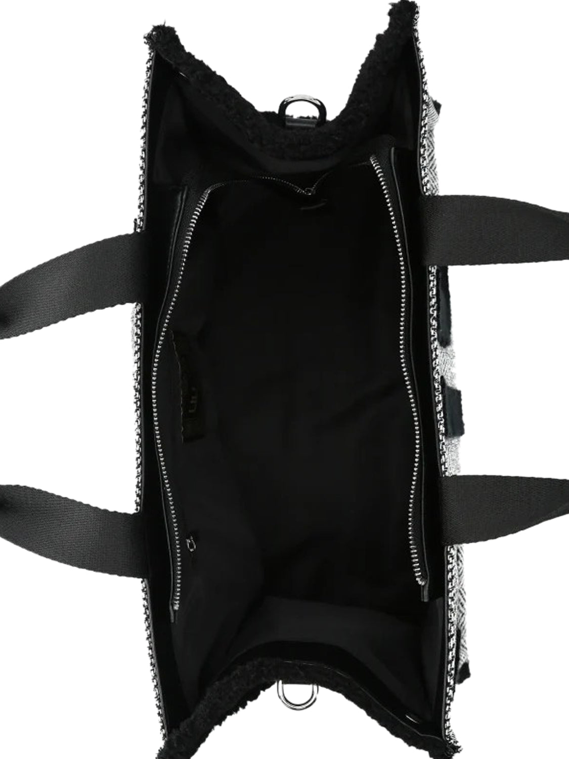 LIU JO SOFT1 Borsa Tote Grande In Tessuto Check Liu Jo - Nero BLACK