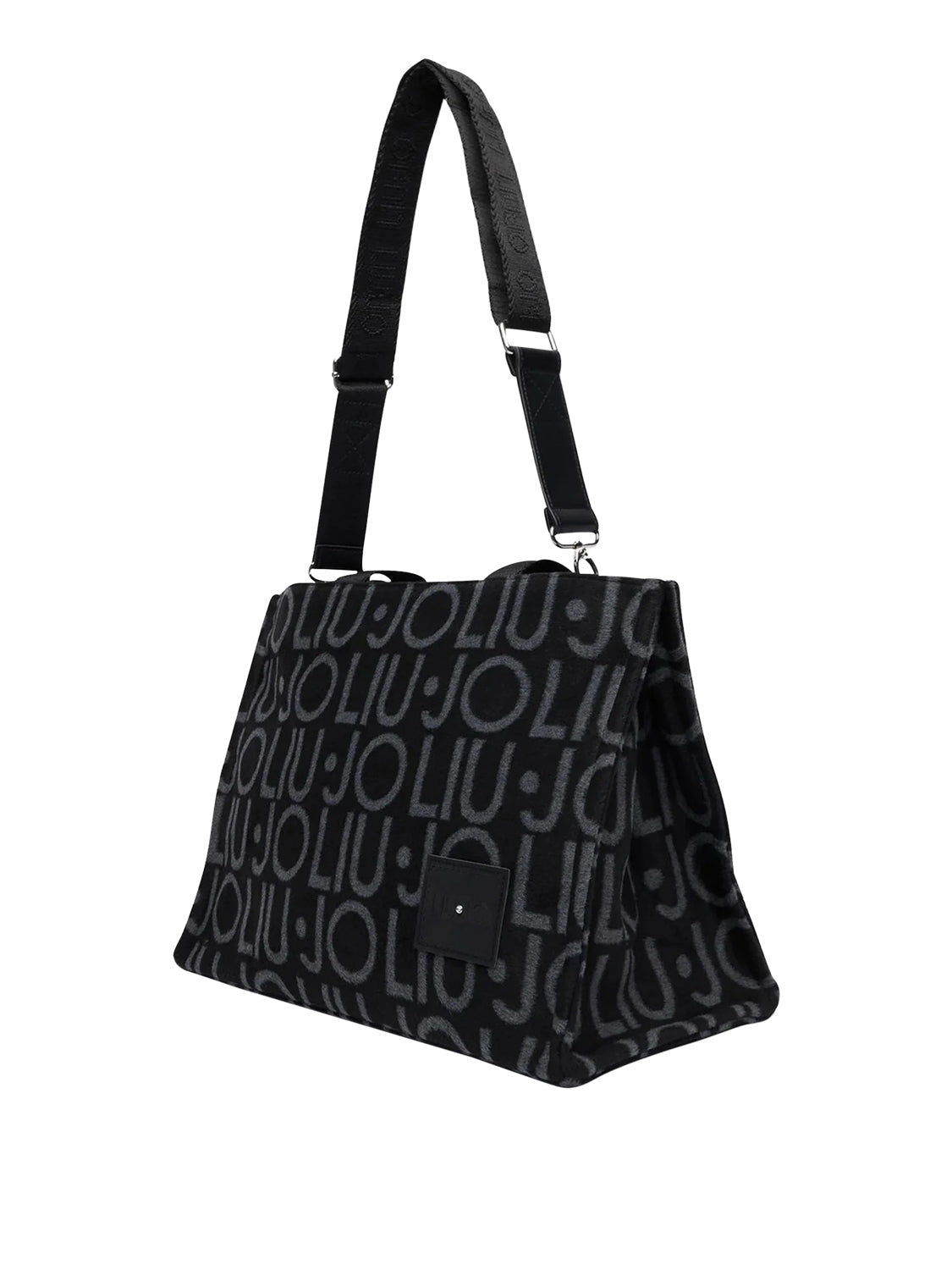 LIU JO SOFT1 Borsa Tote Grande Jacquard Liu Jo - Nero BLACK